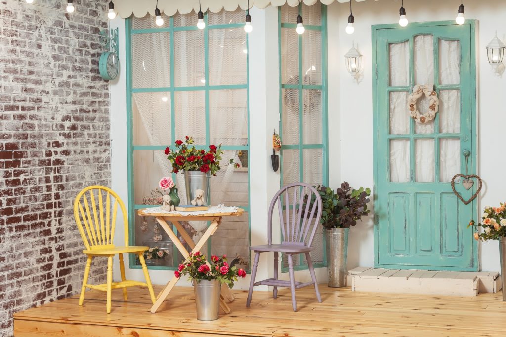 terrasse et meubles style bohème